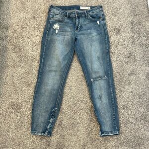 Pistola Distressed Ankle Zipper Jean Size 29